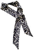 Foulard oblong en soie cousu "Midnight Cheetah"